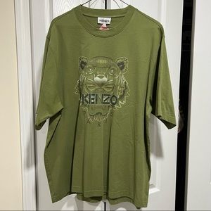 Kenzo Tiger print oversized T-shirt (Green) Size L